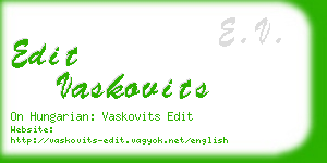edit vaskovits business card